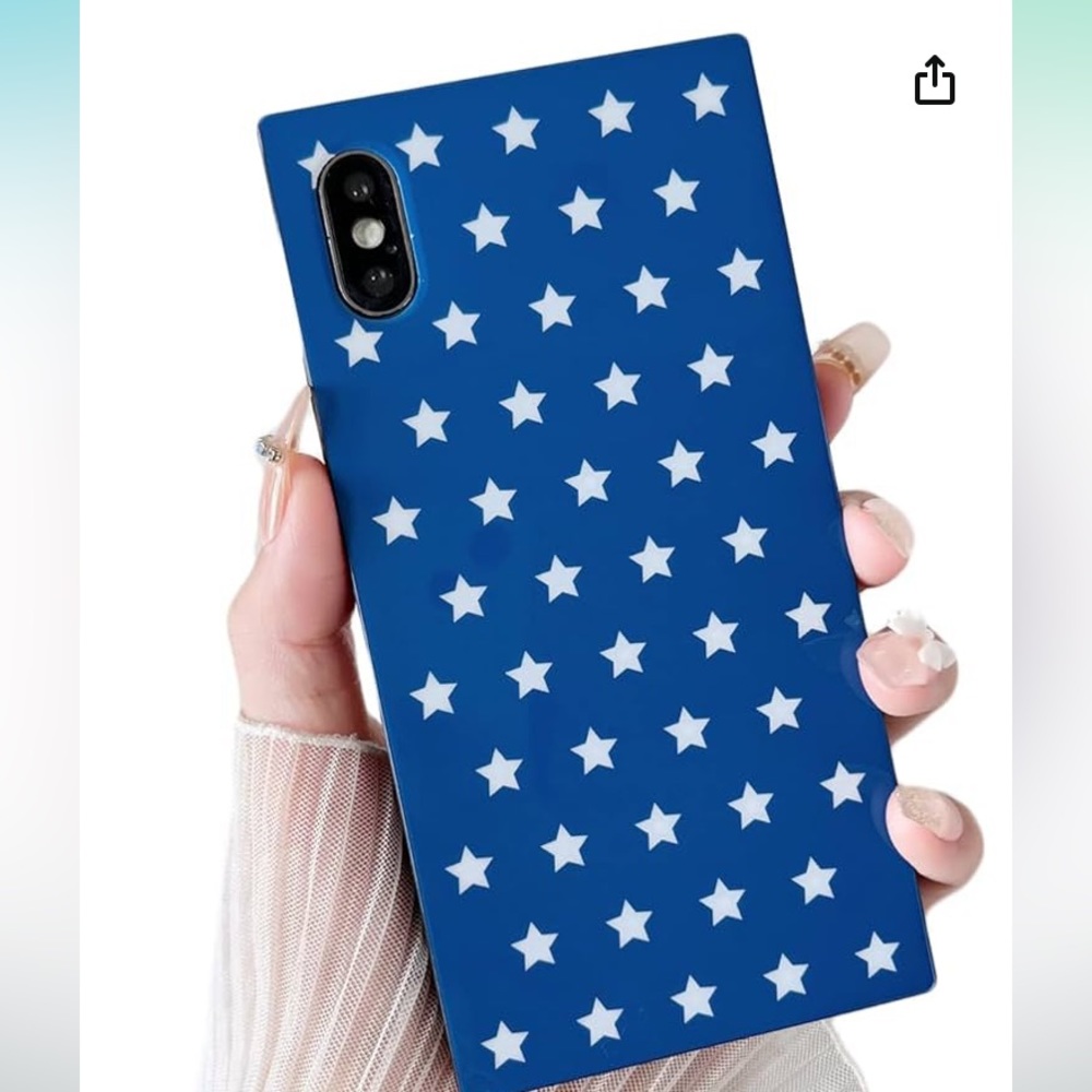 NWT iPhone XS Max Patriotic Case, Blue with Stars